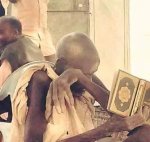 This man is not crying due to the sadness of poverty, his crying due to the happiness of being able to recite the Qur'an.